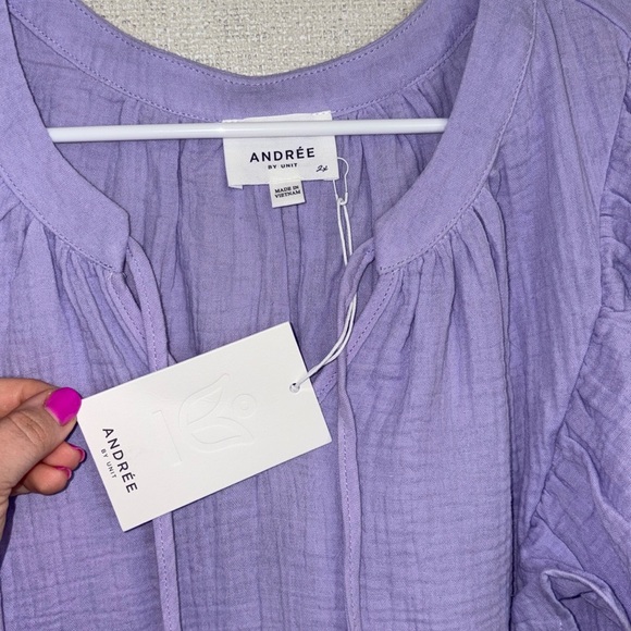 Lavender Ruffle Sleeve Top - Picture 5 of 6